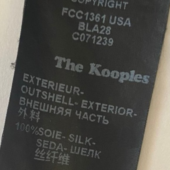 The Kooples xs black-and-cream plaid 100% silk shirt - Picture 11 of 14